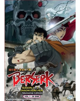 ENG DUB * BERSERK SEASON 1 + 2+ OUGON JIDAI-HEN - MEMORIAL EDITION VOL. 1 - 38 END 